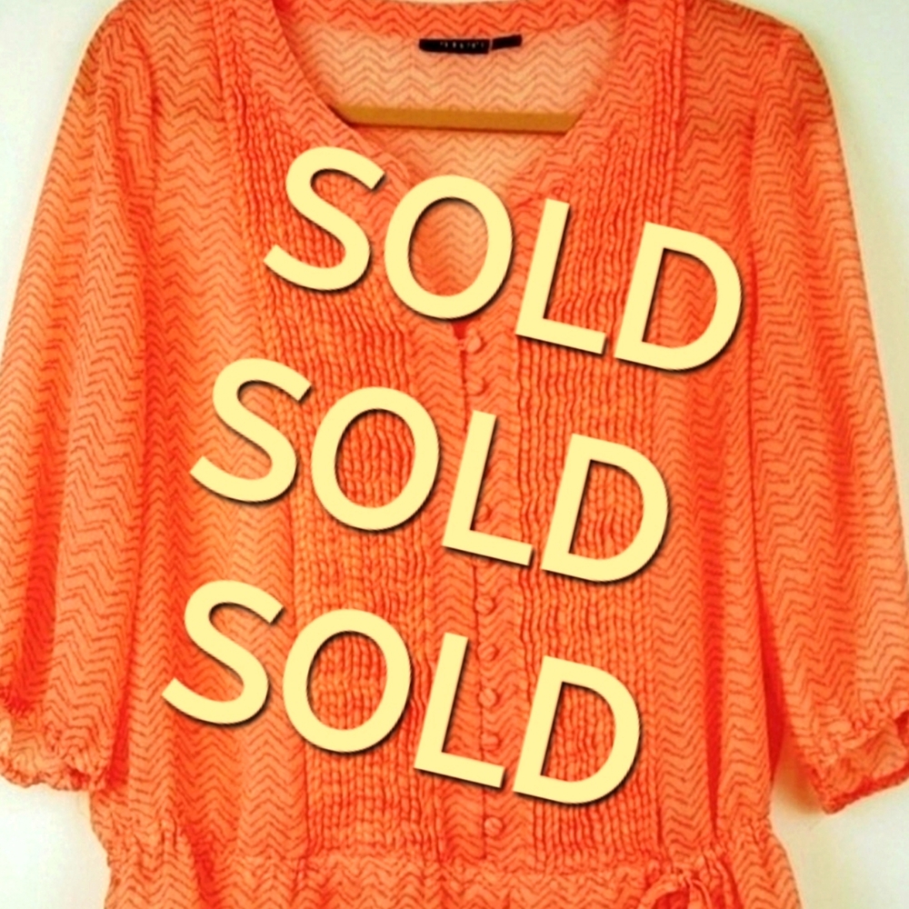 SOLD SOLD SOLD LIKE NEW  a.n.a. Blouse Petite XL Tangerine